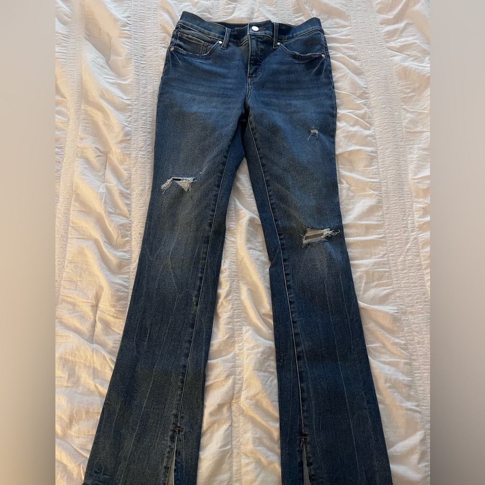 Express Blue Flare Wide Leg Jeans